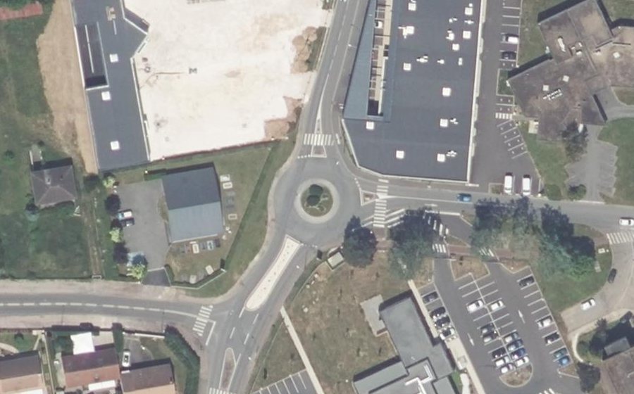 Vue aérienne du Rue des Bourgoins