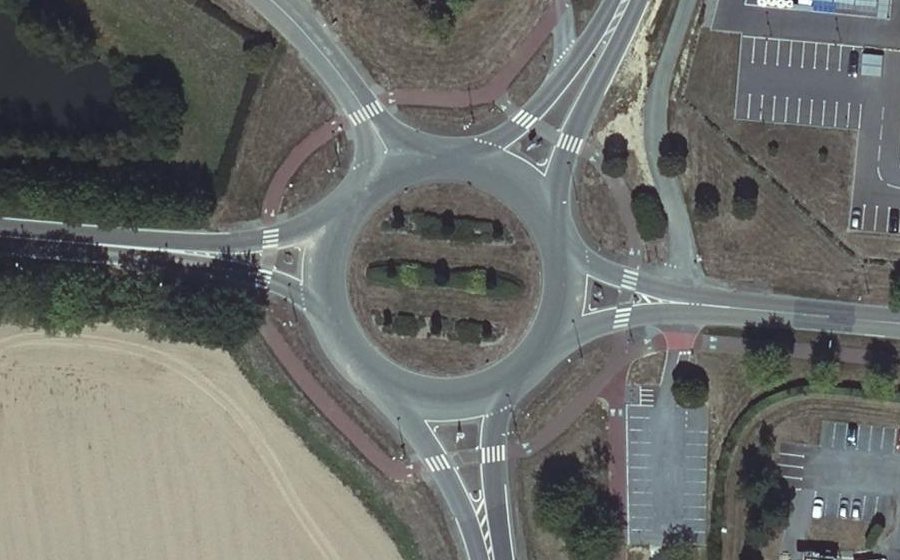 Vue aérienne du Rond-Point de Bretagne