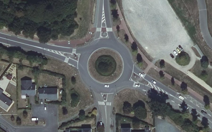 Vue aérienne du Rond-Point de la Motte