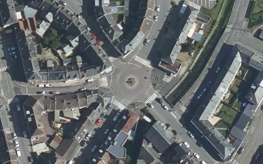 Vue aérienne du Place du Maréchal Leclerc