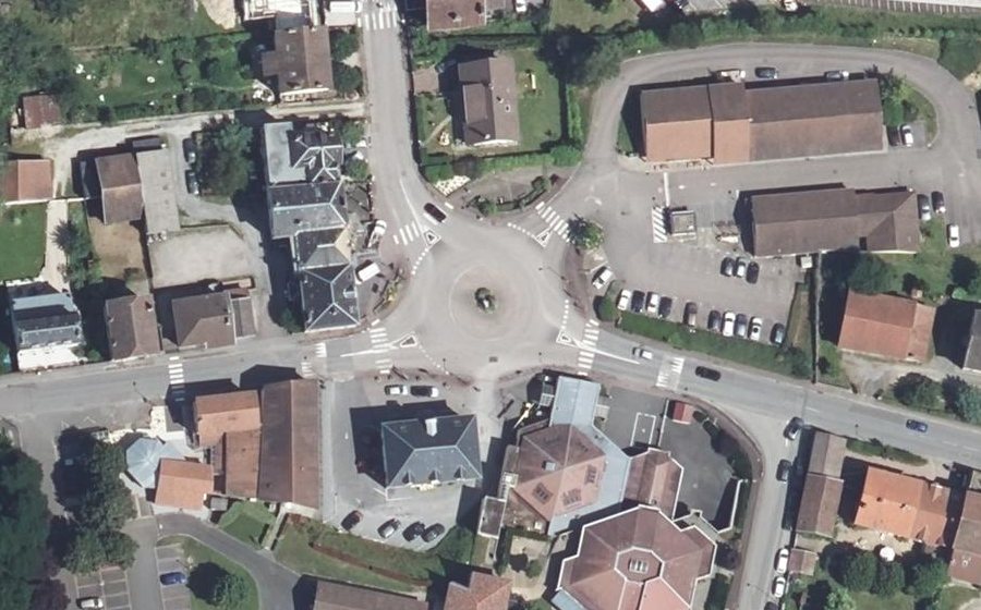 Vue aérienne du Carrefour Vienne Briance