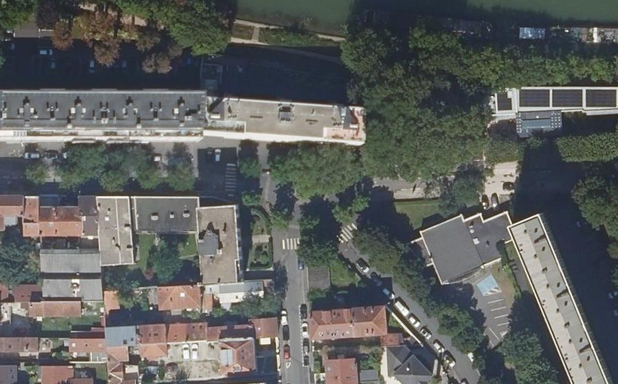 Vue aérienne du Place des 7 Arbres