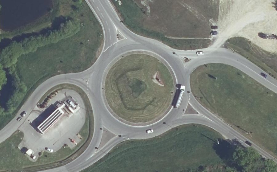 Vue aérienne du Rond-Point de la Rabine