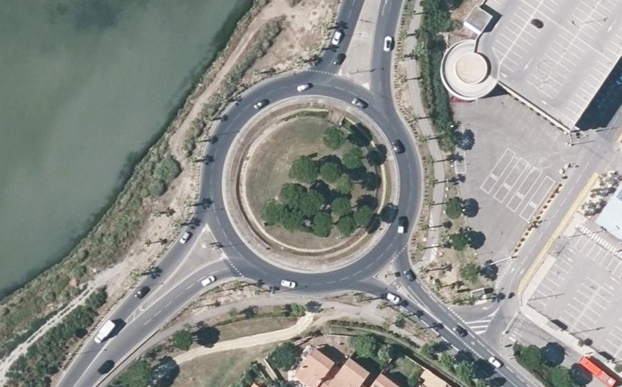 Vue aérienne du Rond-Point du Brocardi