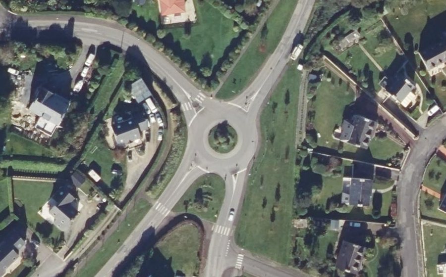 Vue aérienne du Rond-Point de Rosquelen