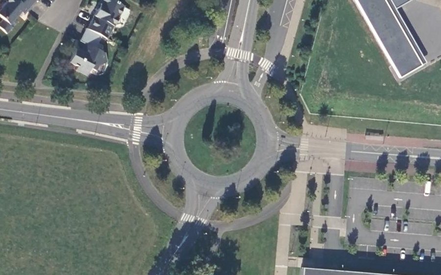 Vue aérienne du Rond-Point de la Ricoquais
