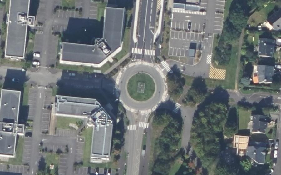 Vue aérienne du Rond-Point du Ponant