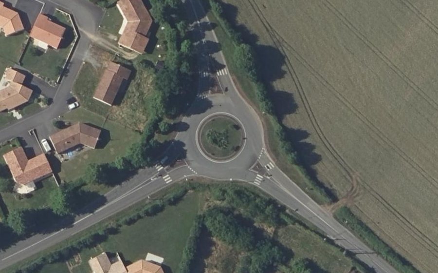Vue aérienne du Rond-Point des Pommiers