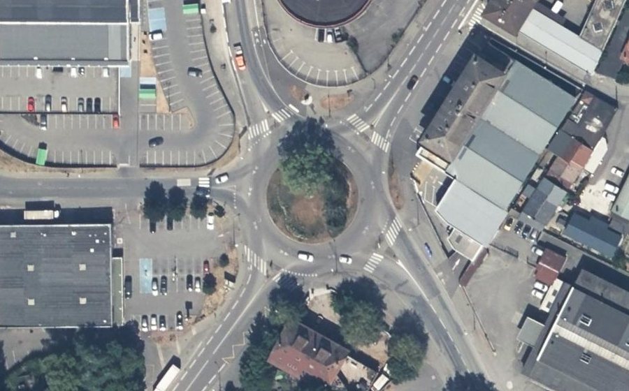 Vue aérienne du Place du Maréchal Juin