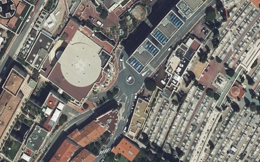 Vue aérienne du Rond-Point de l'Hopital