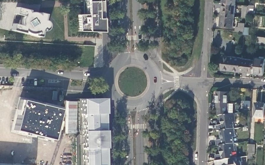 Vue aérienne du Rond-Point du Haut-Bois