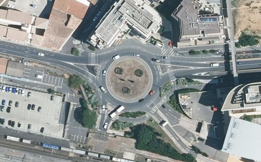Vue aérienne du Rond-Point Neil Alden Armstrong