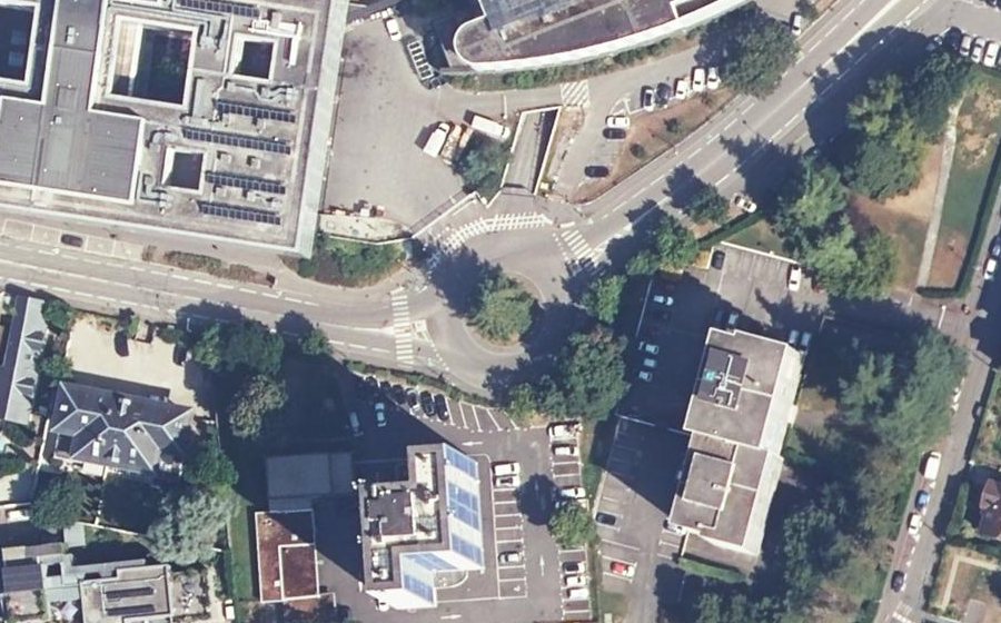 Vue aérienne du Rond-Point André Crida