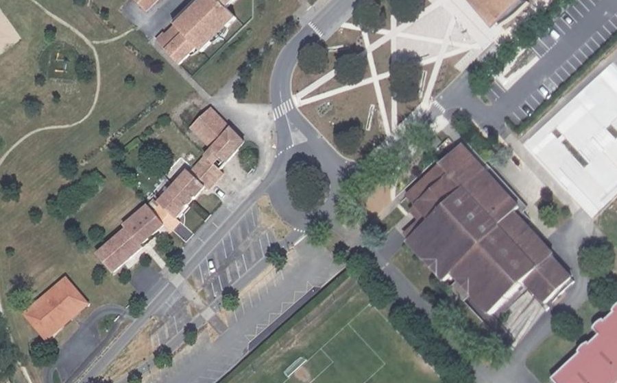 Vue aérienne du Rue du Stade
