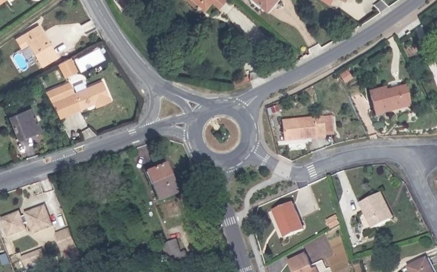 Vue aérienne du Rond-Point de la Liberté