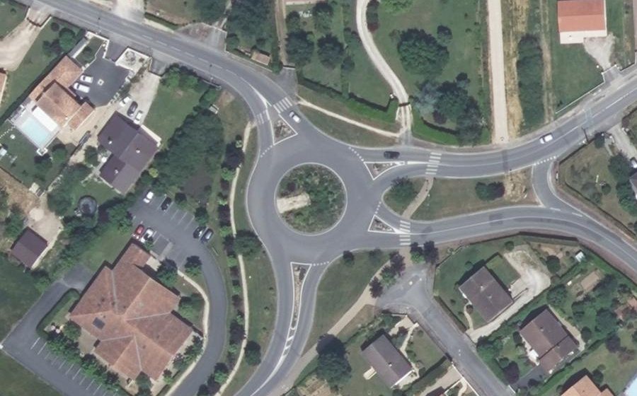 Vue aérienne du Rond-Point de Chaumont