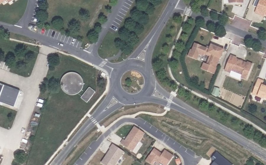 Vue aérienne du Rond-Point des Anciens Combattants du Nord de l’Afrique