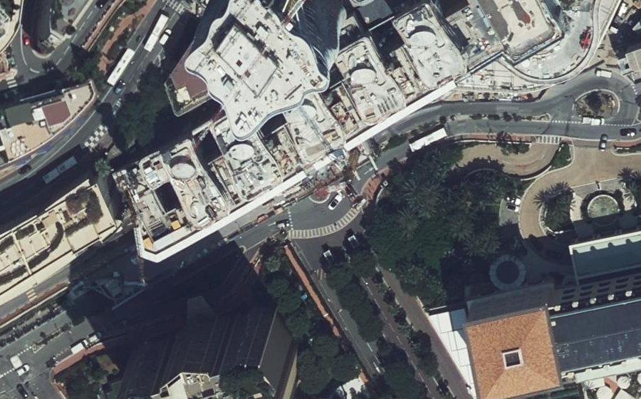 Vue aérienne du Rond-Point du Sporting