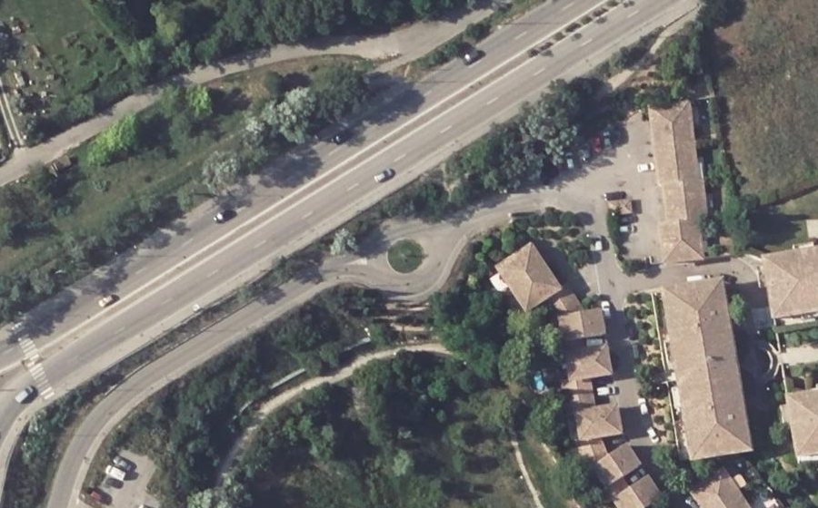 Vue aérienne du Rue du Piémont