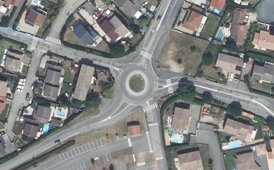 Vue aérienne du Rond-Point La Croix
