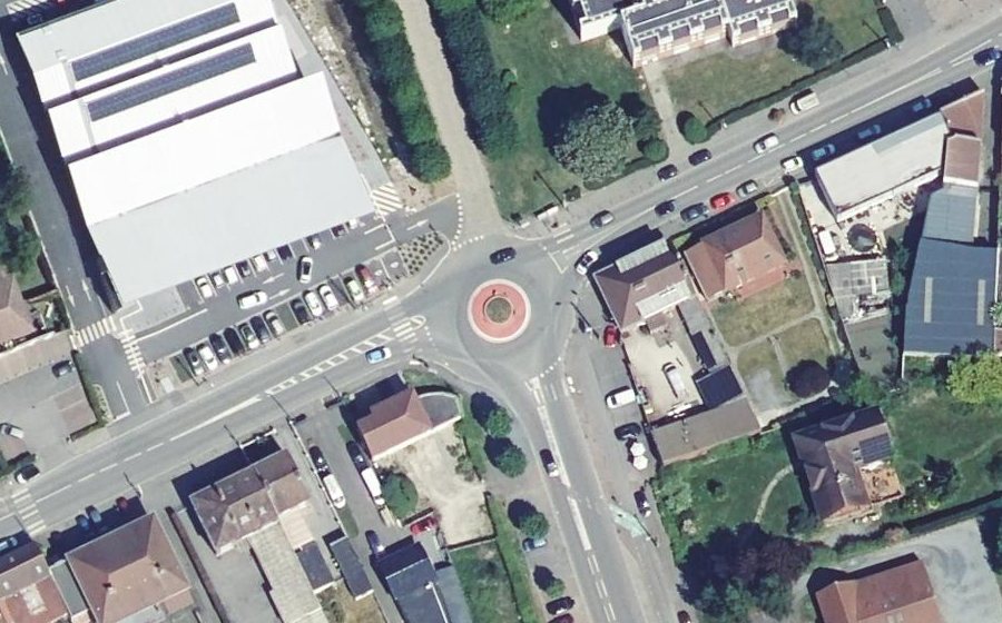 Vue aérienne du Rond-Point de Bernicourt