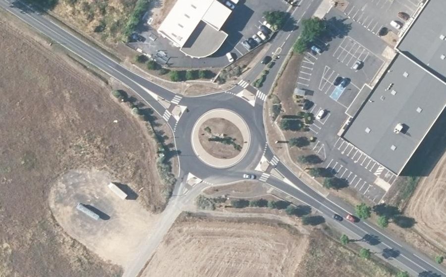 Vue aérienne du Carrefour Pierre Mendès France