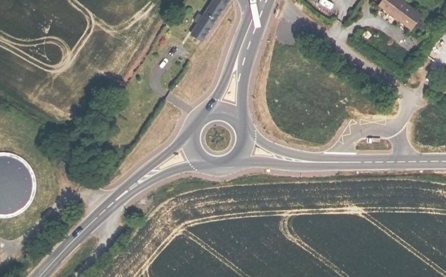 Vue aérienne du Route de Touques
