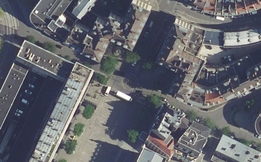 Vue aérienne du Place d'Armes