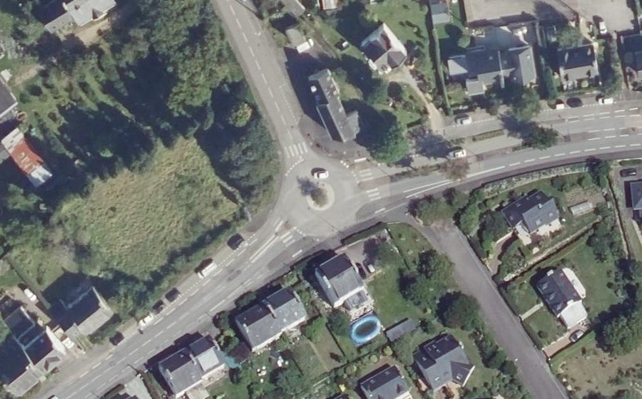 Vue aérienne du Rond-Point de Kerlaeron