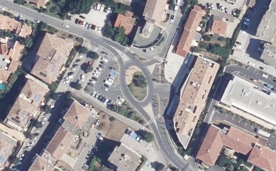 Vue aérienne du Rond-Point Léon Chiapello
