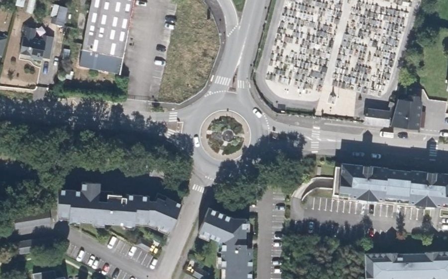 Vue aérienne du Giratoire de Rimpar