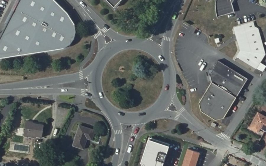 Vue aérienne du Rond-Point du Bignon