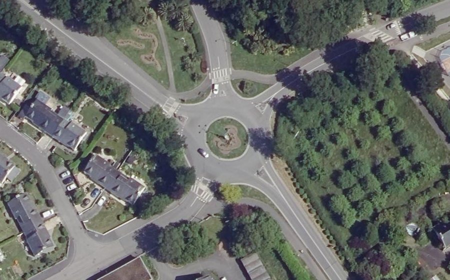 Vue aérienne du Rond-Point de Bréhoulou