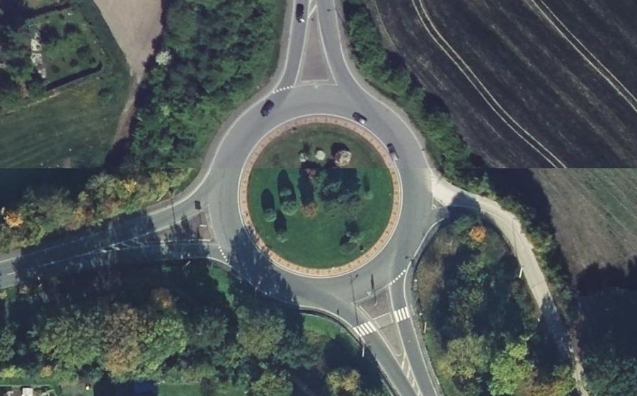 Vue aérienne du Rond-point anonyme n°940179245