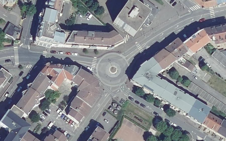 Vue aérienne du Rond-Point de la Libération