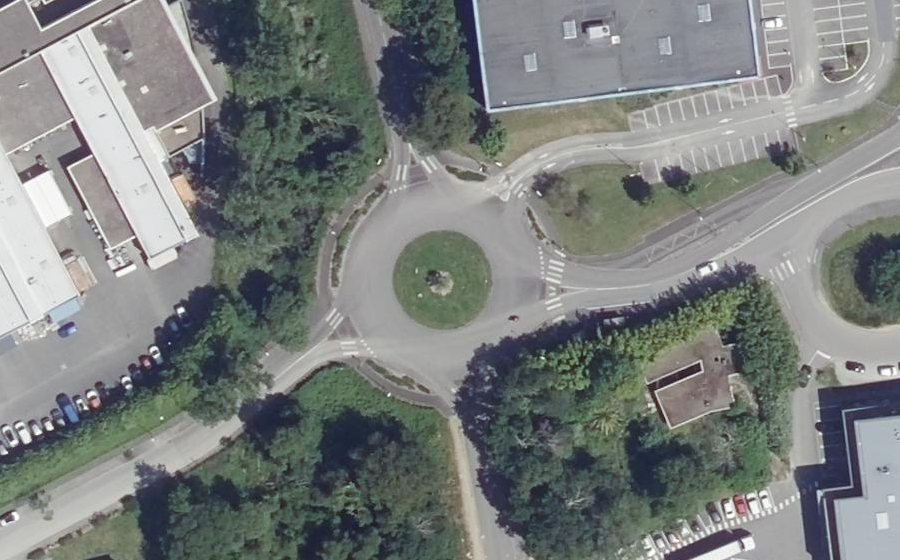 Vue aérienne du Rond-Point de l'Italie