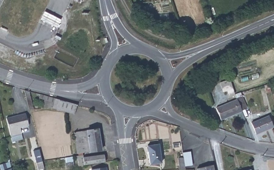 Vue aérienne du Rond-Point des Huguenots