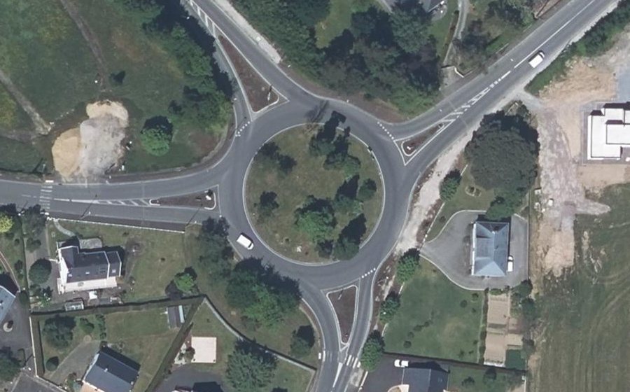 Vue aérienne du Rond-Point de la Champelière