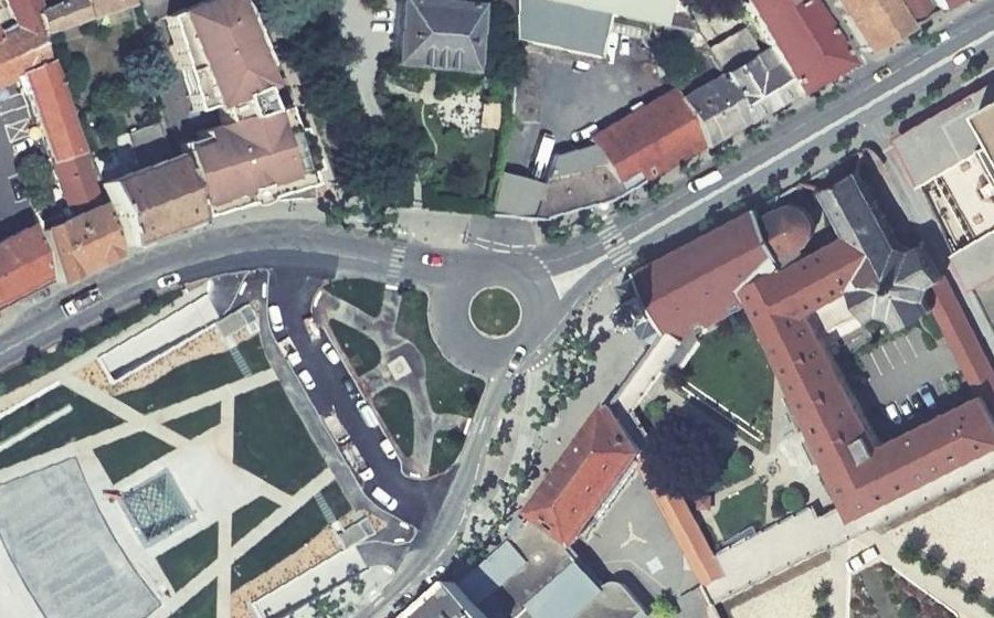 Vue aérienne du Place Ladoucette