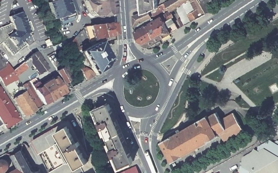 Vue aérienne du Rond-Point du Cèdre