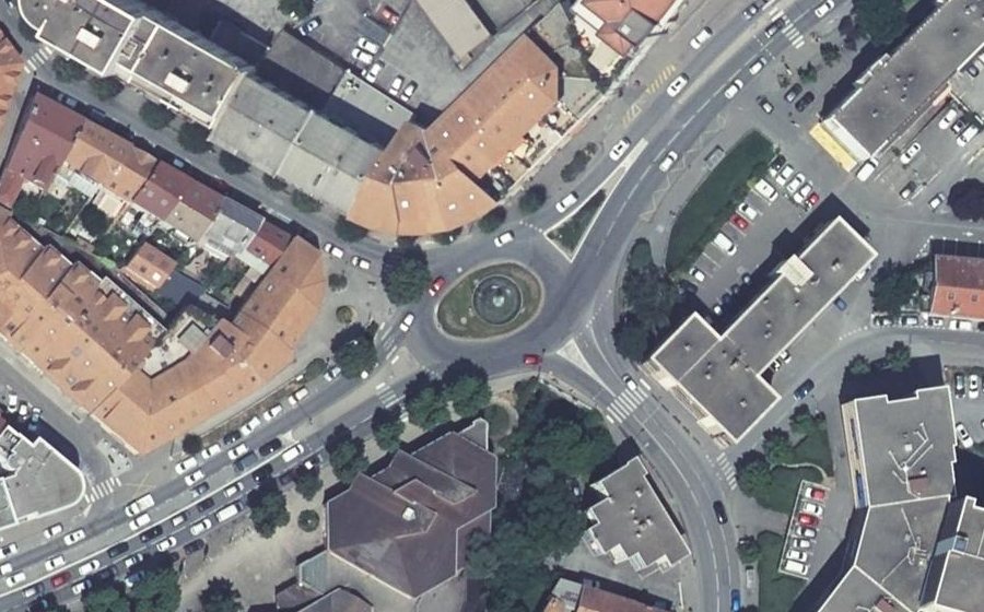 Vue aérienne du Rond-Point Gaston Julian