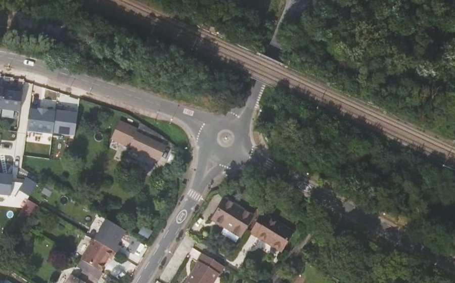 Vue aérienne du Route de Montjean