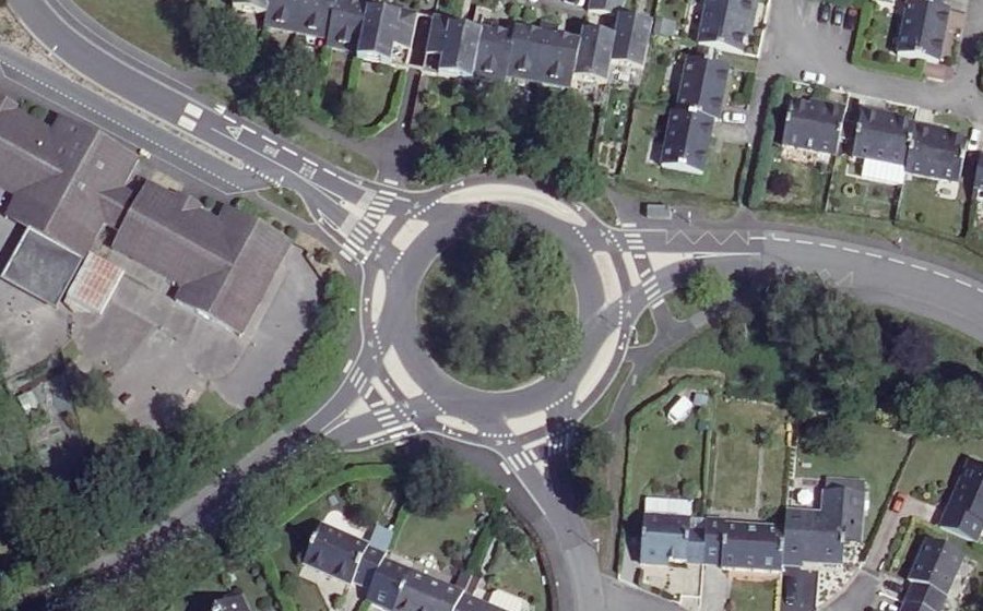 Vue aérienne du Rond-Point des Îles