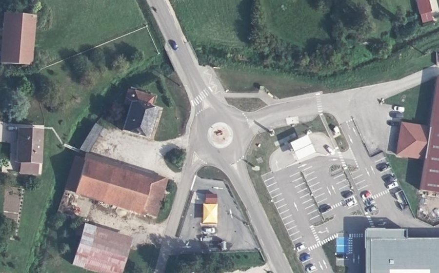 Vue aérienne du Route de Lons