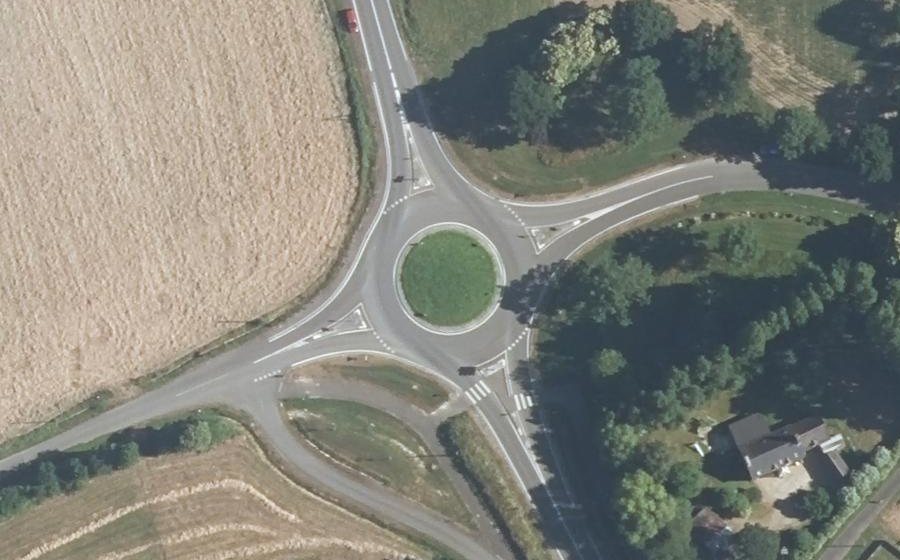 Vue aérienne du Giratoire du Bouillon