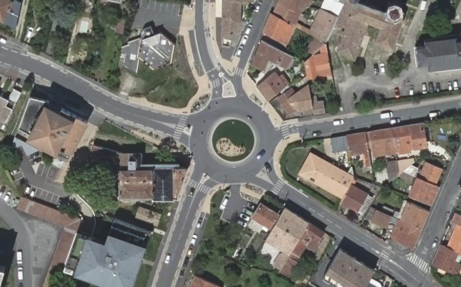 Vue aérienne du Rond-Point Crespy