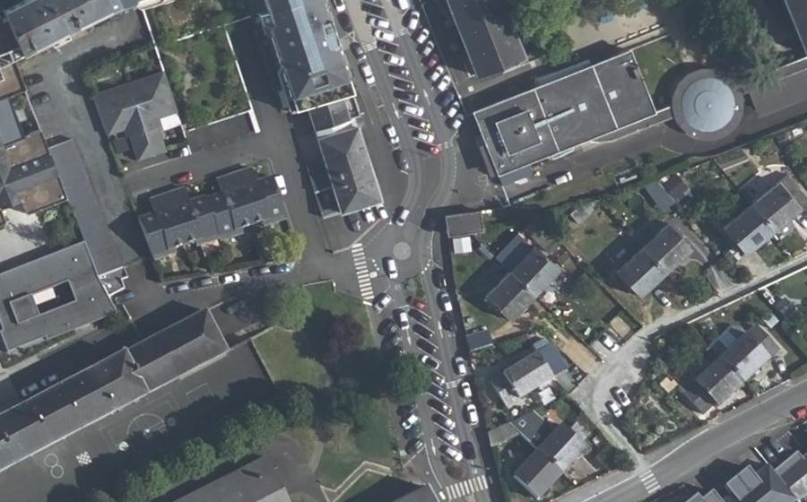 Vue aérienne du Rue David d'Angers