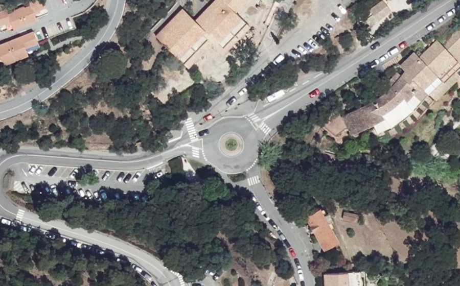Vue aérienne du Rond-Point du Mémorial