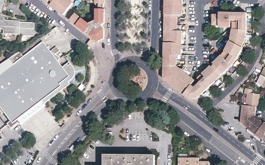 Vue aérienne du Place d'Italie