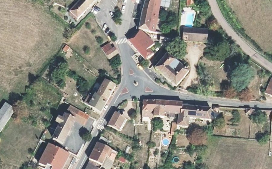 Vue aérienne du Place de la Poste